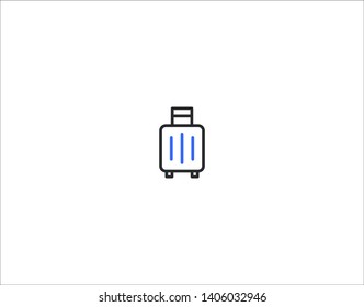 2 Color User Interface UI Icon Navigation Series for Web & Mobile Design - Travel, Luggage, Bag, Check In, Tourist, Destination