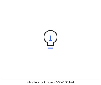 2 Color User Interface UI Icon Navigation Series for Web & Mobile Design - Idea, Eureka, Light Bulb