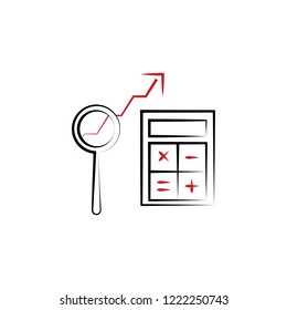 math’s 2 colored line icon. Simple colored element illustration. math’s outline symbol design from edecutaion set