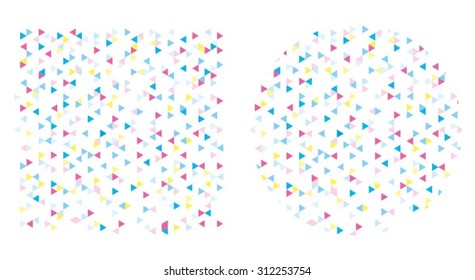 2 colorful geometric backgrounds