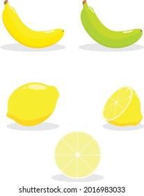 2 Colour Banana And Lemon