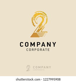 2 company logo design vector with white background