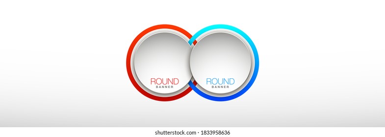 2 components chart make up something. Modern business circle infographics two options banner. Vector layout piece chart workflow. 2 piece diagram number component. Two step up options for web design