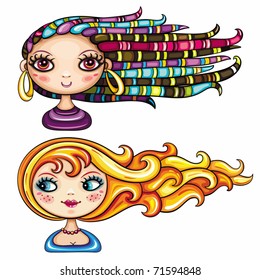 Blonde Hair Drawing Images Stock Photos Vectors