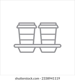 2 cups coffee icon vector illustration symbol