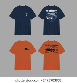 2 custom made adventures motors old t shirt design