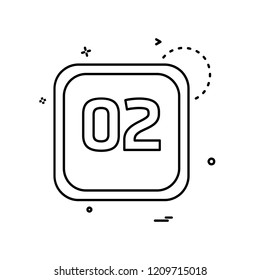 2 Date Calender icon design vector