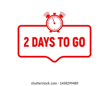 2 Day To Go Last Countdown Icon. Two Day Go Sale Price Offer Promo Deal Timer, 2 Day Only.