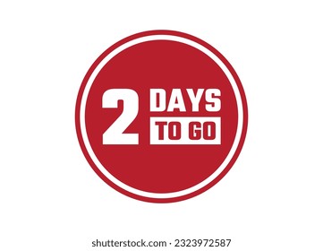 2 días para la ilustración vectorial de diseño de banners rojos
