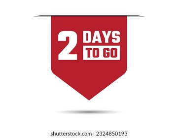 2 días para la ilustración vectorial de diseño de banners rojos