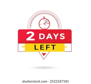 Faltan 2 días para el elemento gráfico del Vector de Anuncio.