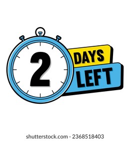 2 days left countdown timer number of days left promotional social banner design