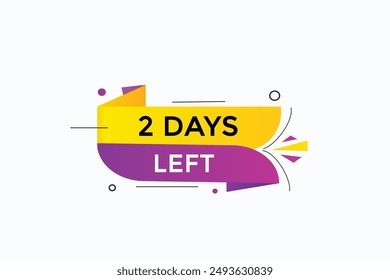 2 days left, icon, stile, timer, countdown, clock, time,  background, template, 2 days left, countdown, sticker, left banner, business, sale, label button

