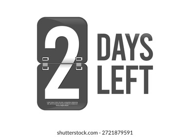 Quedan 2 Días De Plantilla. Faltan 2 días. Descuentos de cuenta regresiva y tiempo de venta