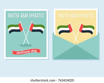 2 December. UAE Independence Day background with national flag 
