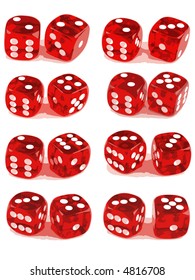 2 Dice Showing All Number Combinations (2 Of 3). File 1ID:4816705 File 3 ID:4816711