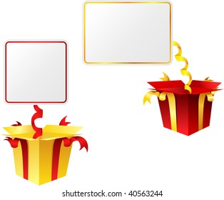 2 different vector surprise gift box
