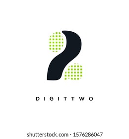 2 digit logo design vector template