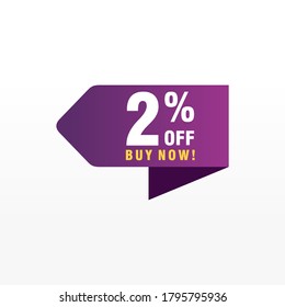 2 discount, Sales Vector badges for Labels, , Stickers, Banners, Tags, Web Stickers, New offer. Discount origami sign banner