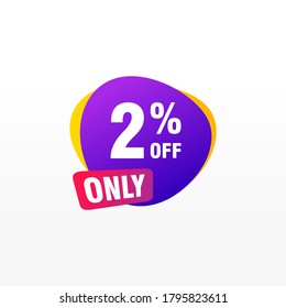 2 discount, Sales Vector badges for Labels, , Stickers, Banners, Tags, Web Stickers, New offer. Discount origami sign banner