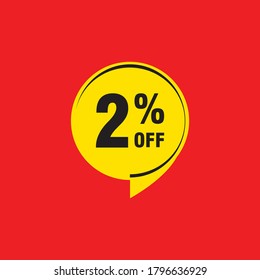 2 discount, Sales Vector badges for Labels, , Stickers, Banners, Tags, Web Stickers, New offer. Discount origami sign banner