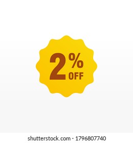 2 discount, Sales Vector badges for Labels, , Stickers, Banners, Tags, Web Stickers, New offer. Discount origami sign banner