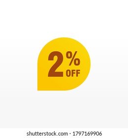 2 discount, Sales Vector badges for Labels, , Stickers, Banners, Tags, Web Stickers, New offer. Discount origami sign banner