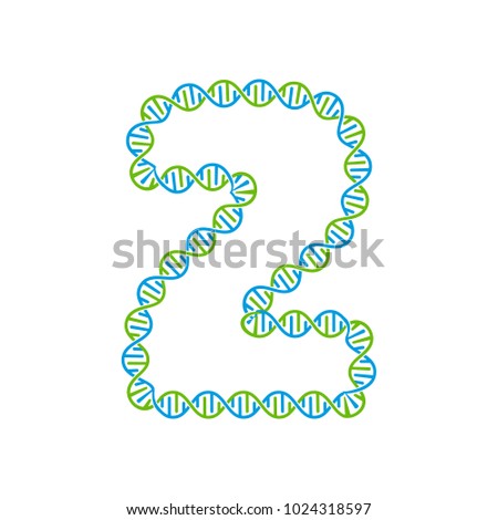 2 Dna Letter Logo Icon Design