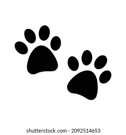 2 Dog Paws Glyph Icon Animal Vector 