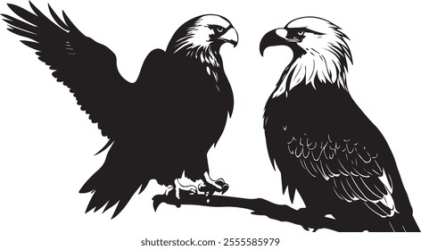 2 eagle on the tree