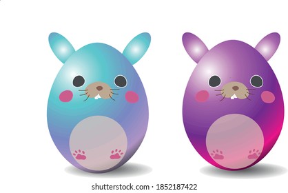 
2 Cebollos de Pascua en forma de huevos - super lindo