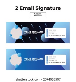 2 E-Mail-Signatur Vektor-Vorlage Kostenloser Download