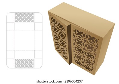 Caja de 2 solapas con estampado de diseño de lujo de taladros y maquillaje 3D