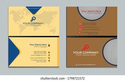 2 Flat And Modern Business Card