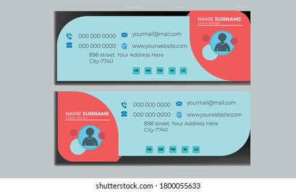 2 Flat And Modern Email Signature 