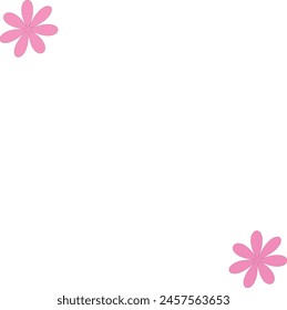 2 flowers in the page corners