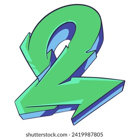 2 Font Graffiti. Lettering Hiphop Font