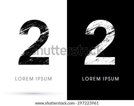 2 ,Font grunge destroy, graphic vector.