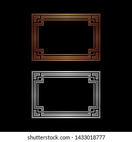 2 frame border design vector