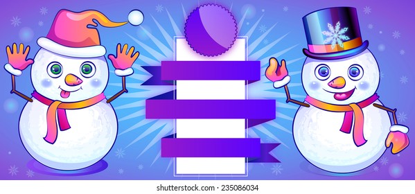 2  funny snowman