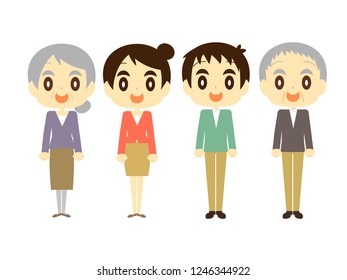 2 generations family