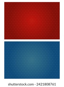 2 geometric backgrounds in red and blue colors