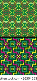 2 Geometric design de padrão contínuo. Um Padrão Criado Usando um Método de Combinação de formas quadradas.