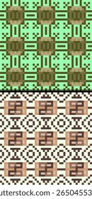 2 Geometric design de padrão contínuo. Um Padrão Criado Usando um Método de Combinação de formas quadradas.