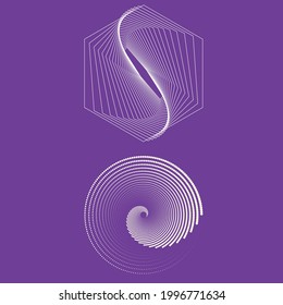 2 geometric vector graphic illustration