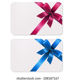 2 Gift Cards, With Gradient Mesh, Vector Illustration