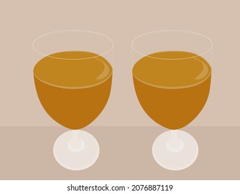 2 vasos de zumo de naranja natural