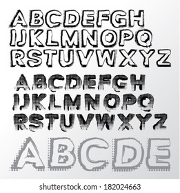 2 grunge alphabet letter set