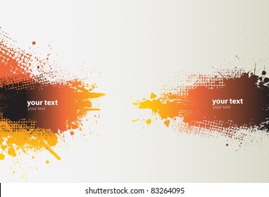 2 Grunge colorful banners. Vector.