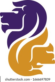2 Heads of Lions With Yin Yang Style Design